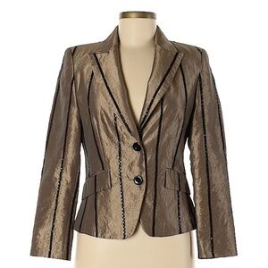 🆕‎ Tuzzi - Bronze Satin & Sequin Blazer